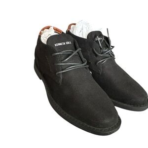 NWT Kenneth Cole Boys Black Suede Dress Shoes – Size 2.